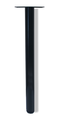 Leg Single with glide 28 High Welded Black